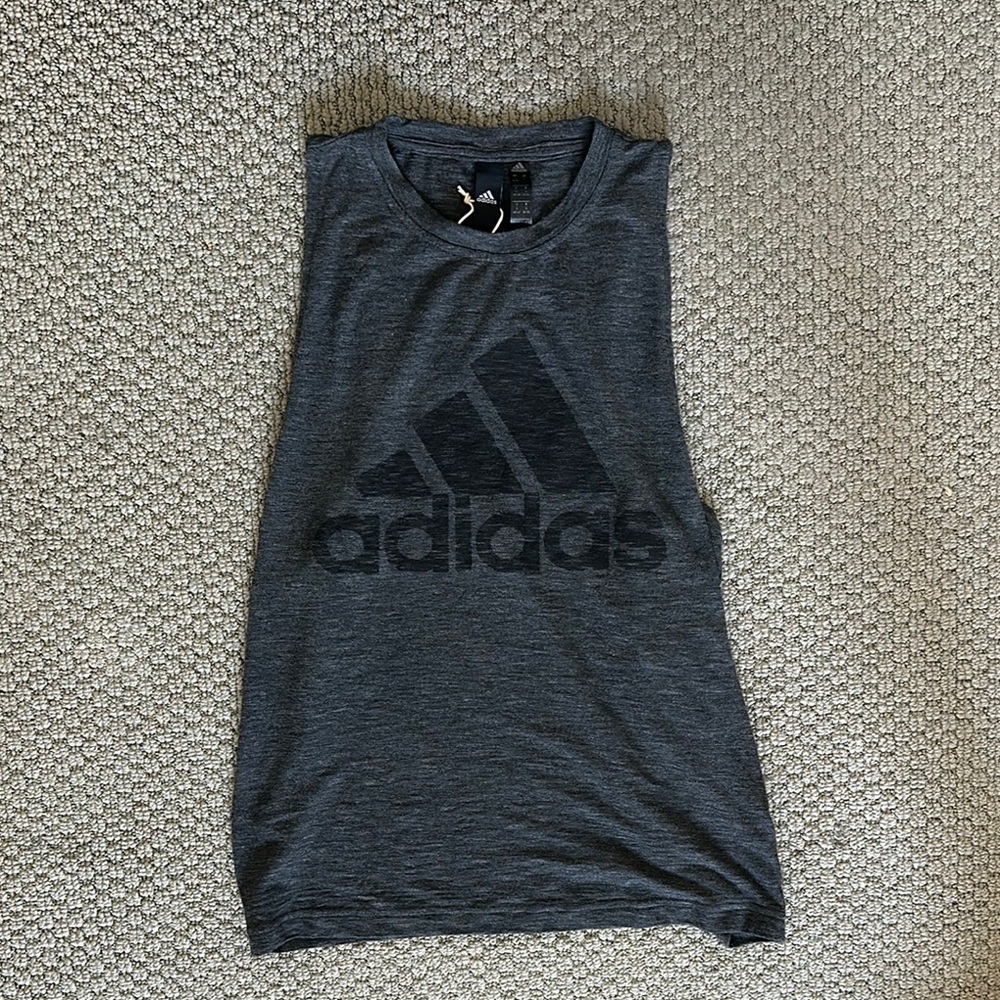 Adidas Charcoal Sleeveless Tee